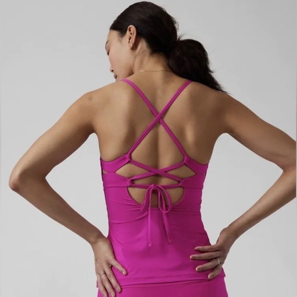 NWT! Athleta Electric Fuchsia A-C Triangle Tankini Top - Multiple Sizes💙 - Picture 2 of 6